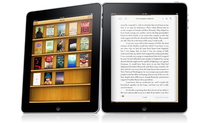 Apple iPad with iBooks iPad showing iBooks