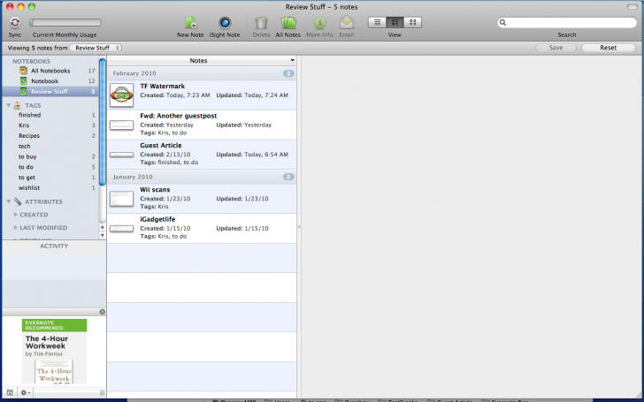 5 Mac Apps - Evernote Evernote