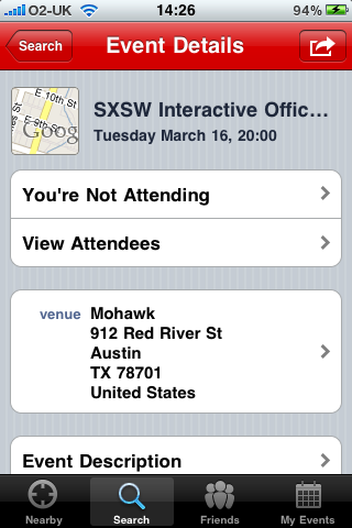 Happening App for iPhone Happening for iPhone