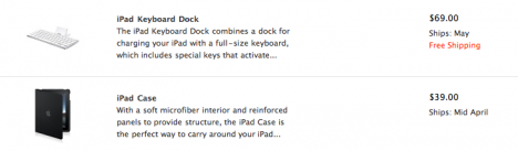 iPad Accessories Screenshot