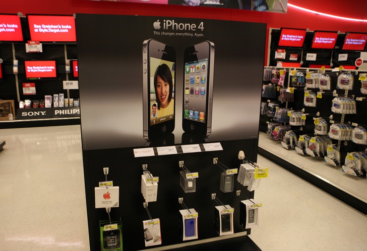 iPhone 4 display at Target store iPhone 4 display at Target store