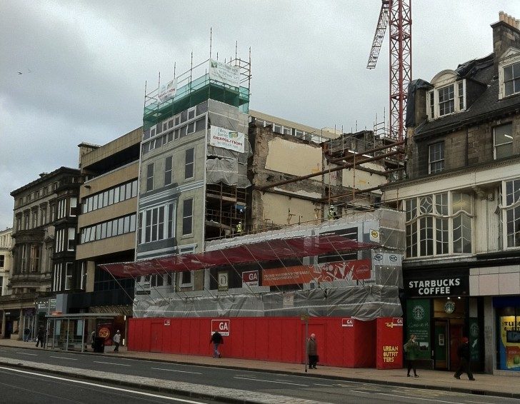 Apple Store under construction on Princes Street in Edinburgh Apple Store under construction on Princes Street in Edinburgh