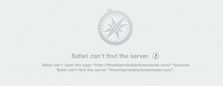 Safari Error Message - Lion Developer Preview 2 Update