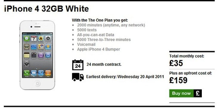 Three White iPhone Leak