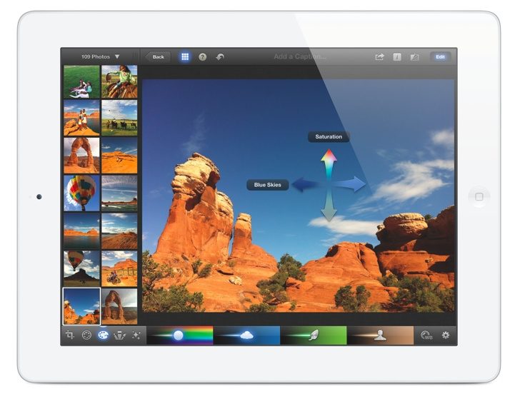 iPhoto for iOS running on iPad iPhoto for iOS running on iPad