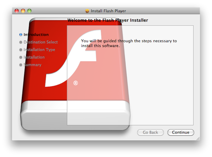 Flashback trojan Flash installer