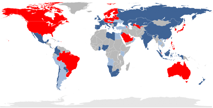 Map of worldwide LTE rollout
