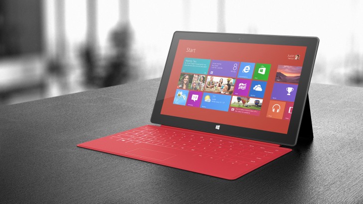 Microsoft Surface with Red Touch Cover Microsoft Surface with Red Touch Cover