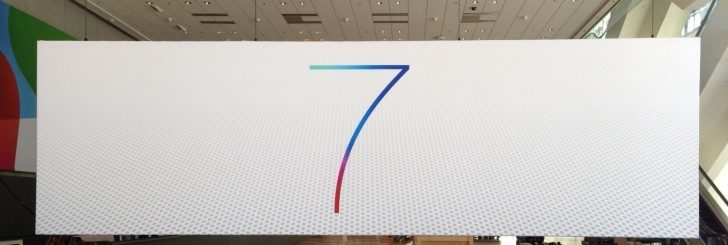 iOS 7 Banner at WWDC 2013