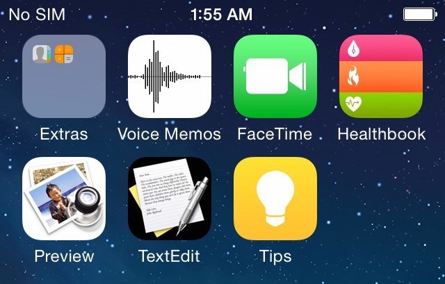 Leaked screenshot of iOS 8