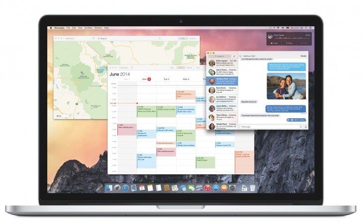 OS X Yosemite running on MAcBook Pro | Image courtesy of Apple