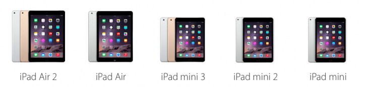 Apple's End of 2014 iPad Lineup