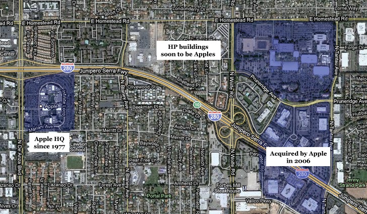 Apple buildings in Cupertino