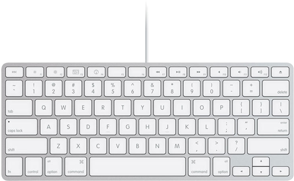 Apple wired keypad-less keyboard