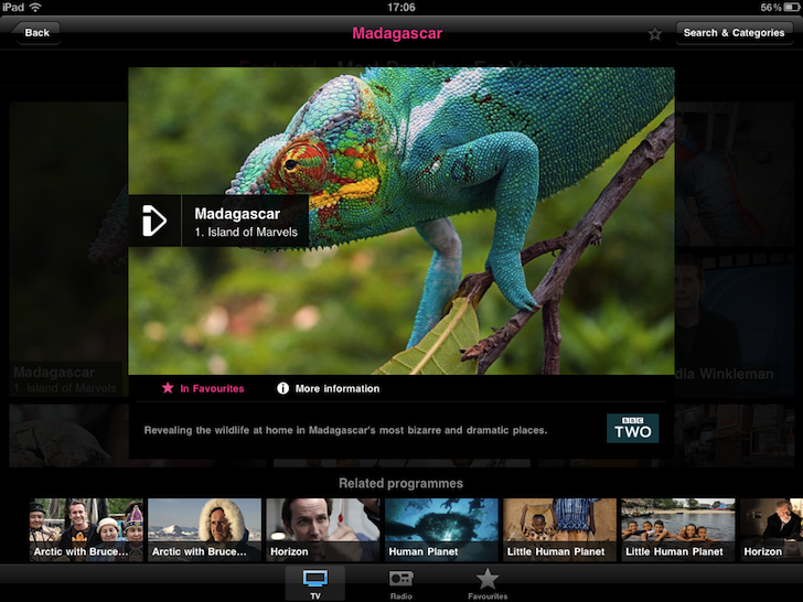BBC iPlayer iPad app