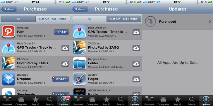 App Store iCloud on iOS 4.3