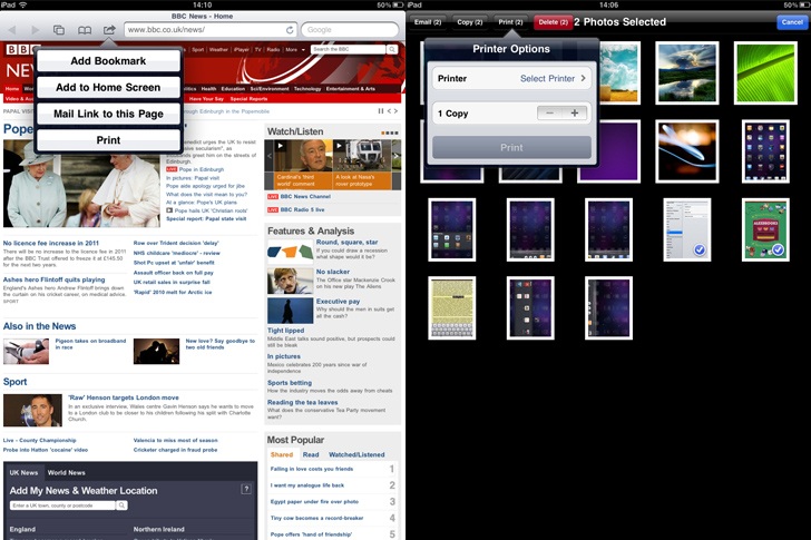 iOS 4.2 running on iPad iOS 4.2 running on iPad