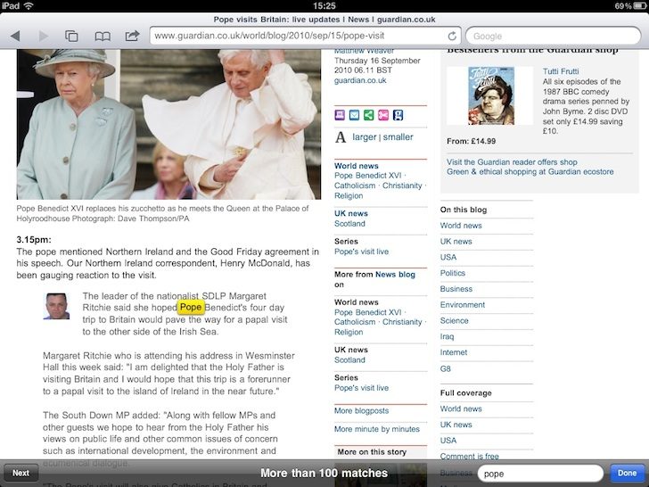 iOS 4.2 running on iPad iOS 4.2 running on iPad