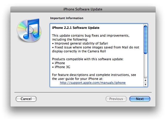 iPhone OS 2.2.1