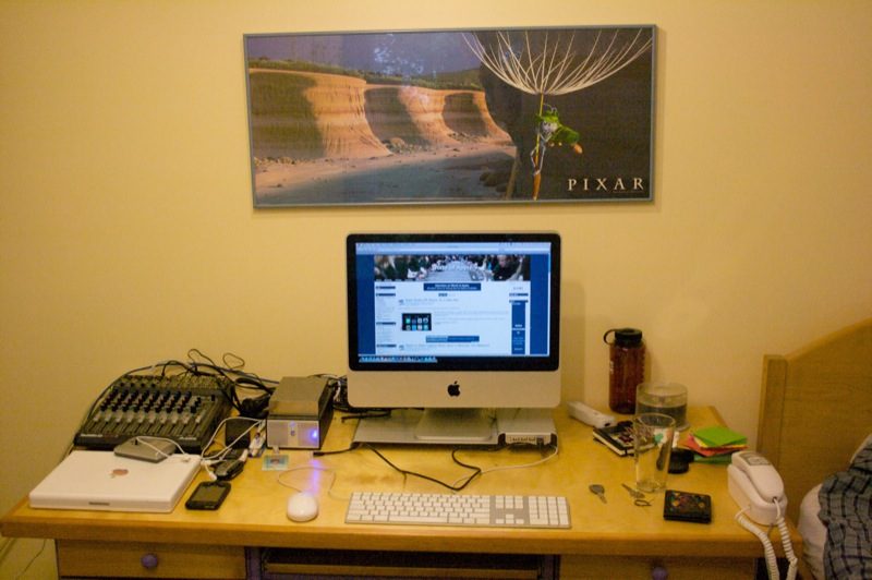 clean desk with lowkey