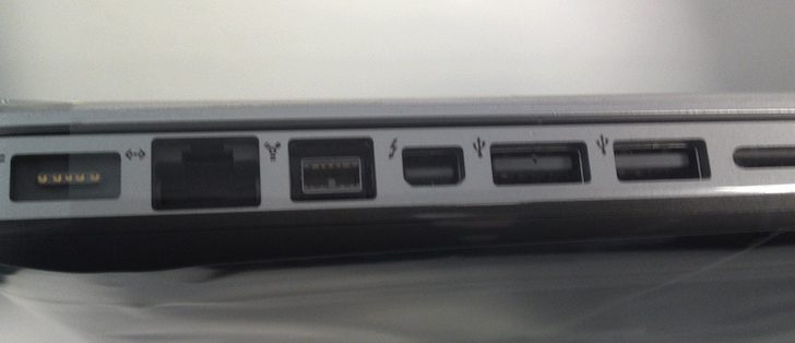 Purported Thunderbolt port on 13-inch MacBook Pro Purported Thunderbolt port on 13-inch MacBook Pro