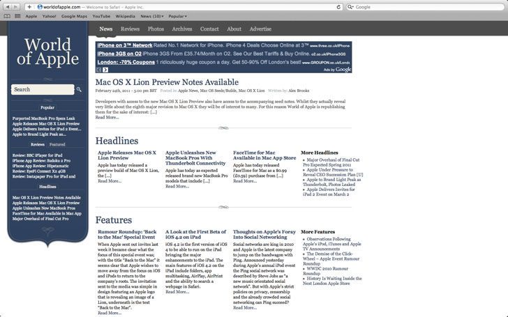 Mac OS X Lion Mac OS X Lion