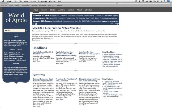 Mac OS X Lion Mac OS X Lion