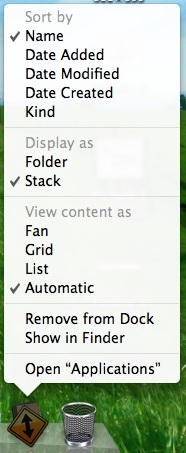 Stacks now have many different options, the possibility of turning a Stack into a standard folder list is available