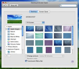 The menubar can now be translucent or opaque