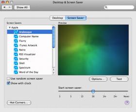 The Arabesque Screensaver has been redesigned since its introduction in the earlier builds of Leopard.