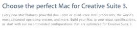 Apple's Creative Suite 3 promo page showing hint at future Quad-Core processors