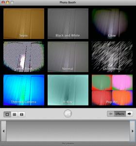 Photobooth features a new look and new picture effects