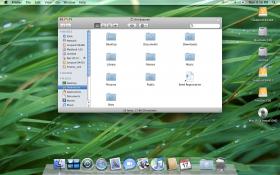 Desktop in Build 9A466 of Leopard | Image Courtesy Think Secret