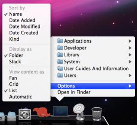List view in Mac OS X 10.5.2
