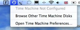 Time Machine status in menubar
