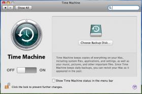 TIme Machines current status can now be displayed in the menubar