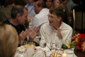Steve Jobs and Bill Gates together at D Conference 2005