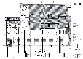 The scehmatic drawing shows the ground floor of the store (in white). The drawing notes the electrical enginers as 