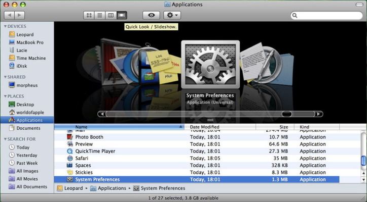Mac OS X Leopard — build 9A499 — photograph 10