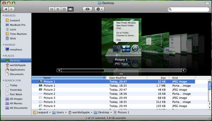 Mac OS X Leopard — build 9A499 — photograph 21