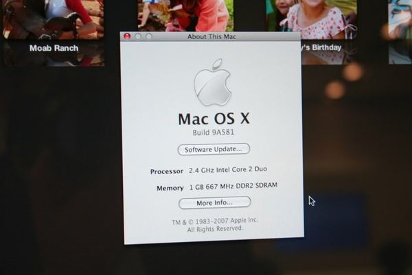 Mac OS X Leopard — release and pre-install — photograph 9